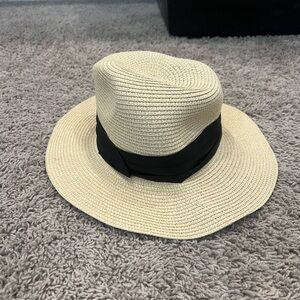 Cream and Black Hat